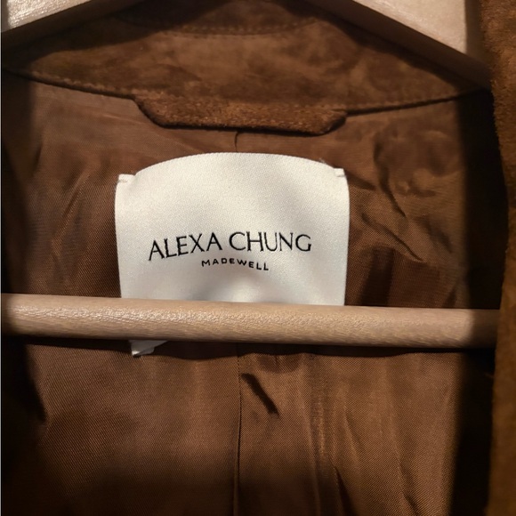 🧥 NWOT Alexa Chung × Madewell Double-Breasted Suede Overcoat – Sz 12 (Sold Out) - Picture 10 of 11